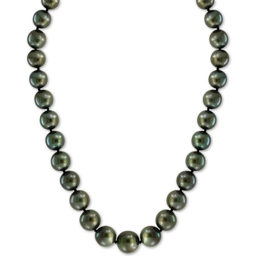 EFFY® Cultured Black Tahitian Pearl (10mm) 18" Collar Necklace