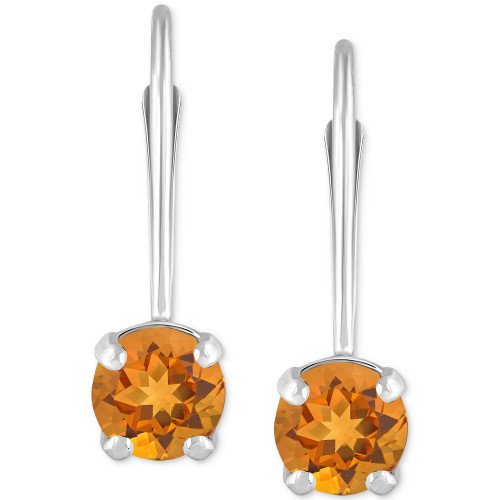 Opal Leverback Drop Earrings (1/3 ct. t.w.) in 14k Gold (Also in Citrine, Aquamarine, Rhodolite Garnet, Amethyst & Peridot)