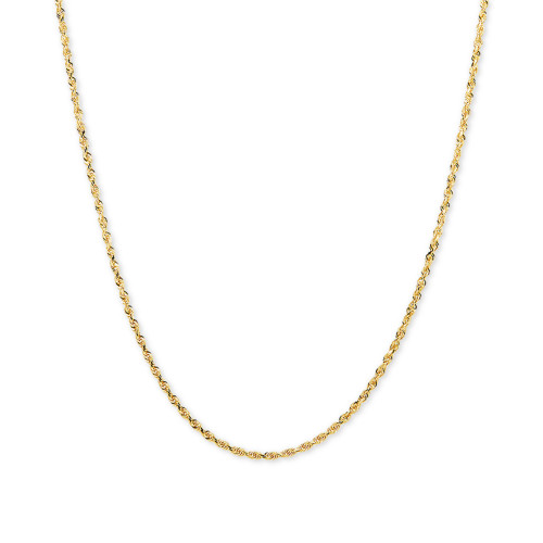 Glitter Rope 24" Chain Necklace (1-7/8mm) in 14k Gold