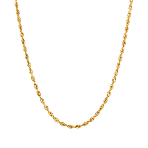 Glitter Rope Link 18" Chain Link Necklace in 14k Gold