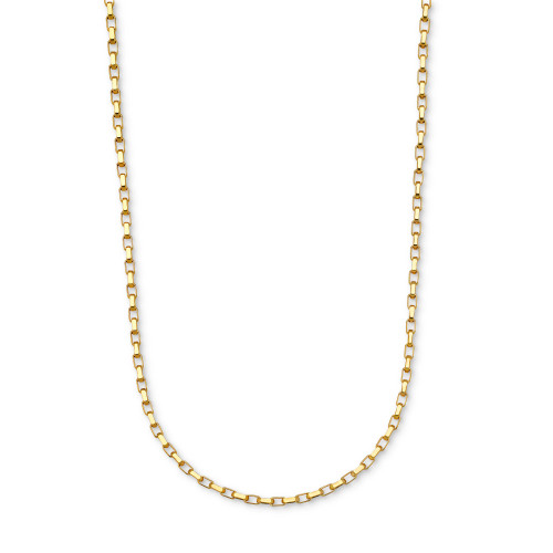 Elongated Box Link 20" Chain Necklace (3mm) in 14k Gold