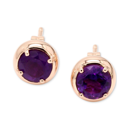 Amethyst Stud Earrings (1 ct. t.w.) in 14k Rose Gold