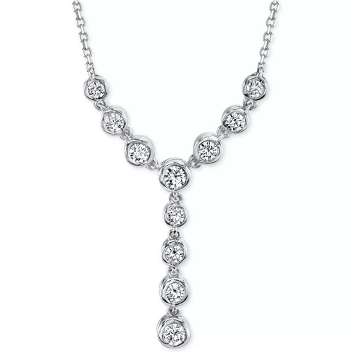 Sirena Energy Diamond Lariat (1/2 ct. t.w.) Necklace in 14k White or Yellow Gold