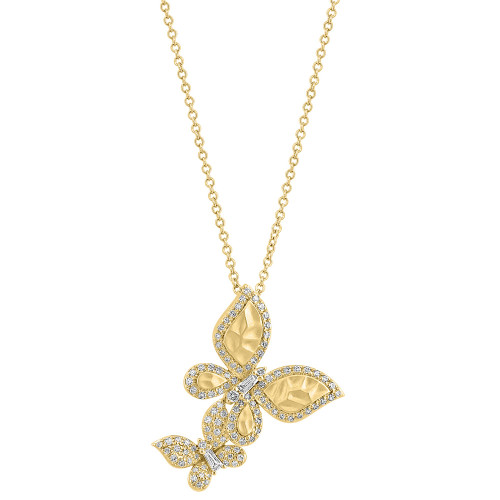 EFFY® Diamond Butterfly 18" Pendant Necklace (3/8 ct. t.w.) in 14k Gold