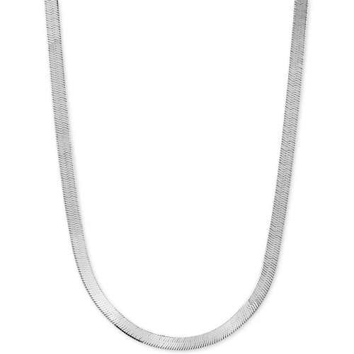 Herringbone 18" Chain Necklace (4.5mm) in 18k Gold-Plated Sterling Silver