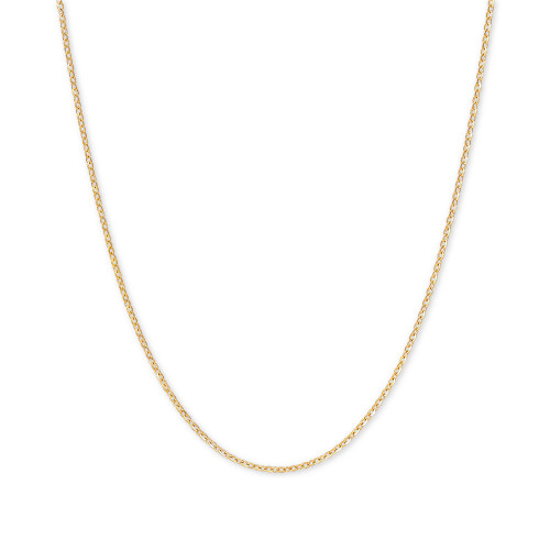 Mirror Cable Link 16" Chain Necklace (1-1/4mm) in 14k Gold