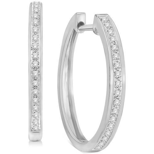 3-Pc. Set Diamond Small Hoop Earrings (1/3 ct. t.w.) in Sterling Silver, Gold-Plate & Rose Gold-Plate