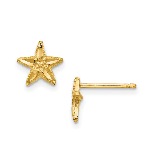 Star Stud Earrings in 14k Gold