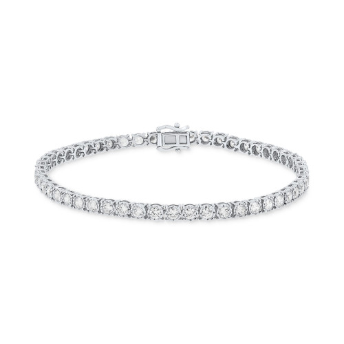 Unisex Lab Grown Diamond Tennis Bracelet (5 ct. t.w.) in 10k White Gold