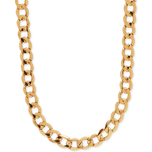 22" Curb Link Chain Necklace (7mm) in 10k Gold