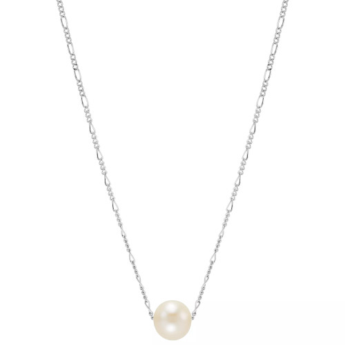 Cultured Freshwater Pearl (8mm) Solitaire 18" Pendant Necklace in 14k Gold-Plated Sterling Silver