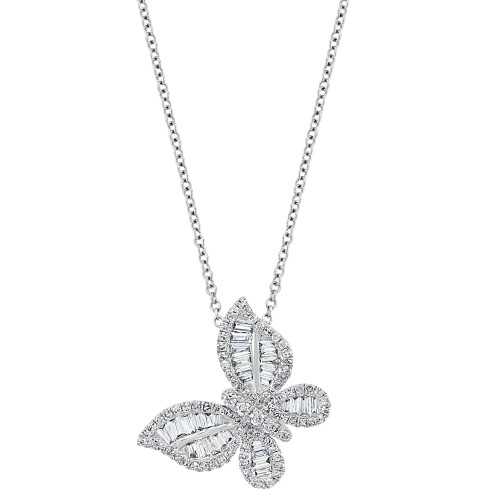 EFFY® Diamond Butterfly 18" Pendant Necklace (5/8 ct. t.w.) in 14k White Gold