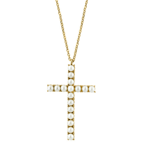 EFFY® Cultured Freshwater Pearl (3mm) 18" Pendant Necklace in 14k Gold