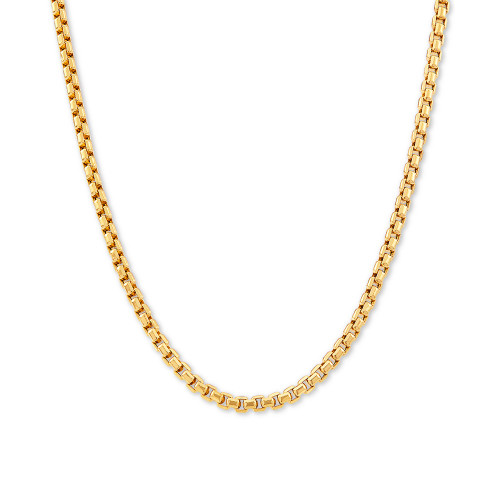 Box Link 22" Chain Necklace in 14k Gold