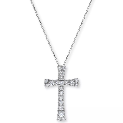 Diamond Cross Pendant Necklace (5/8 ct. t.w.) in 14k Gold or 14k White Gold