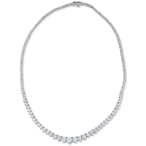 Diamond Graduated Collar Tennis Necklace (5 ct. t.w.) in 14K White Gold