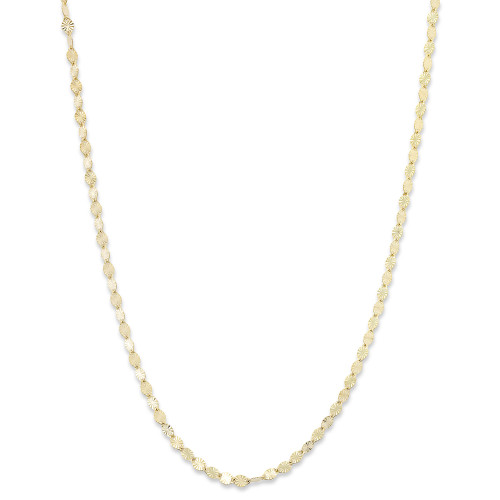 18K Gold over Sterling Silver Necklace, 20" Diamond-Cut Chain