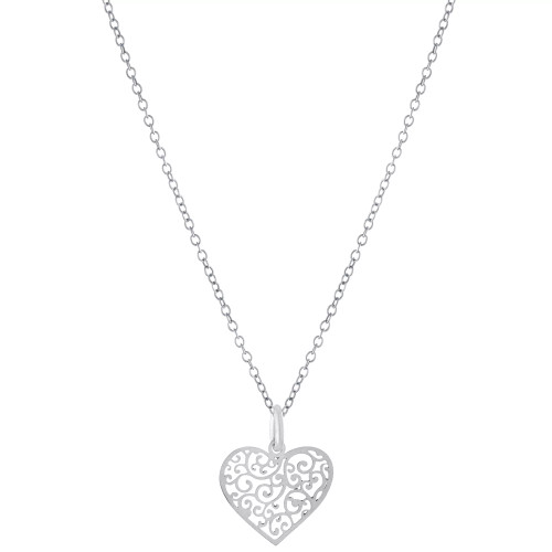 Filigree Heart 18" Pendant Necklace, Created for Macy's