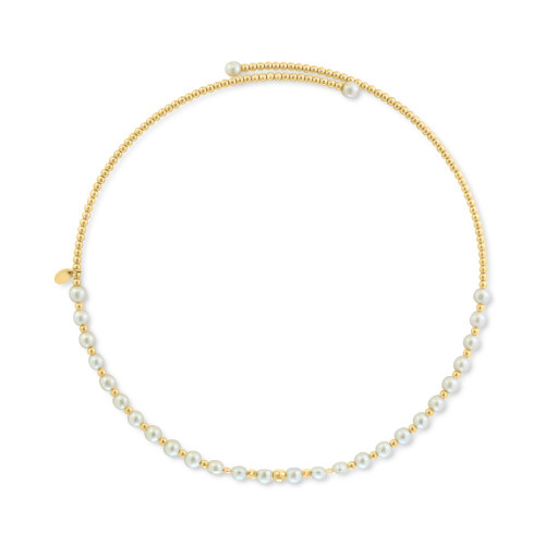 EFFY® Cultured Freshwater Pearl (4-1/2mm) Choker Necklace in 14k Gold