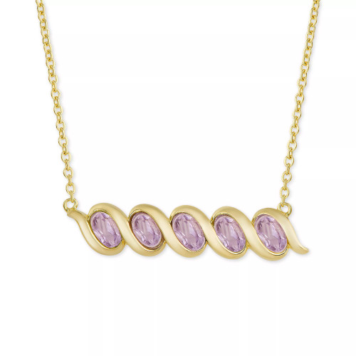 Multi-Gemstone 18" Pendant Necklace (1-1/4 ct. t.w.) 18k Gold-Plated Sterling Silver (Also in Amethyst, Blue Topaz & Citrine)