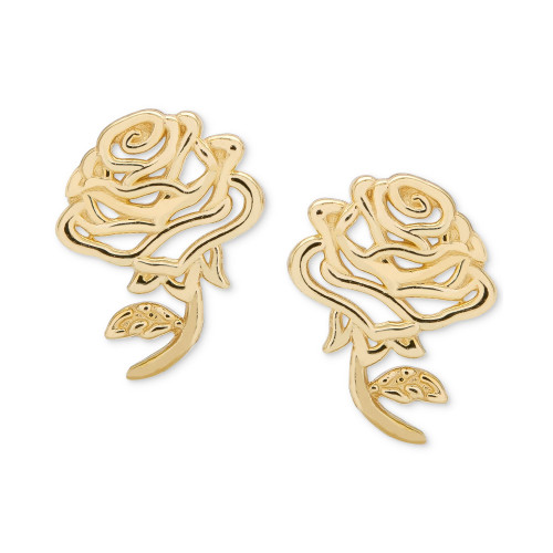 Children's Belle Rose Stud Earrings in 14k Gold