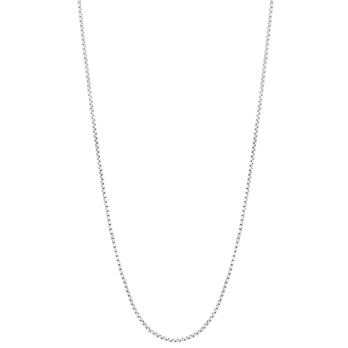 16" Mirror Box Chain (5/8mm) in 14K White Gold