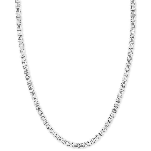 EFFY® Men's Box Link 22" Chain Necklace in Sterling Silver