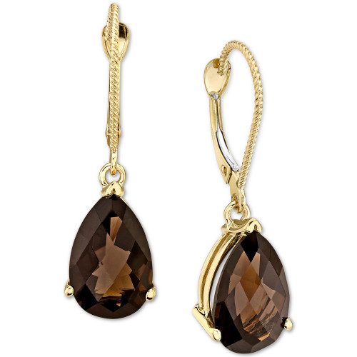 Smoky Quartz Drop Earrings (5-5/8 ct. t.w.) in 14k Gold