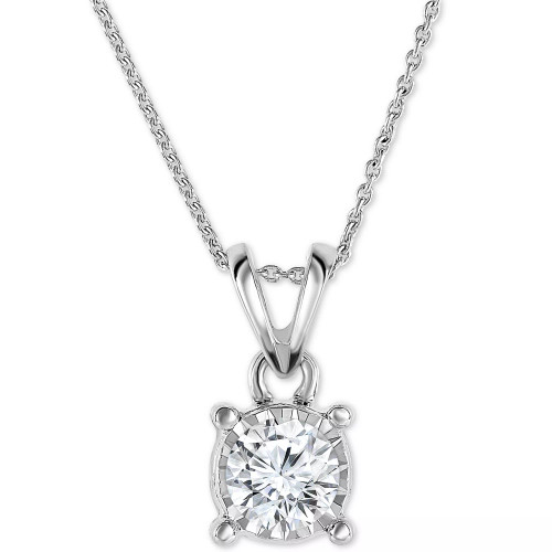 Diamond 18" Pendant Necklace (1/2 ct. t.w.) in 14k White, Yellow, or Rose Gold