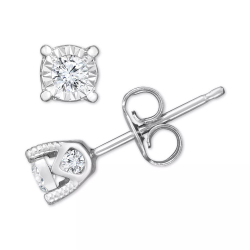 Diamond Stud Earrings (3/8 ct. t.w.) in 14k White, Yellow, or Rose Gold