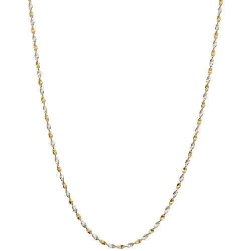 Two-Tone Twist Link 18" Chain Necklace in Sterling Silver & 18k Gold-Plate, Created for Macy's