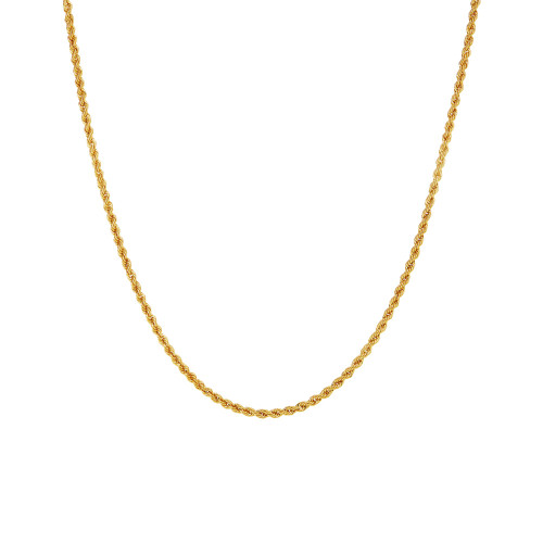 Rope Link 22" Chain Necklace in 14k Gold