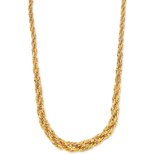 Graduated Rope Link 18" Chain Necklace (3mm - 6.25MM) in 14k Gold