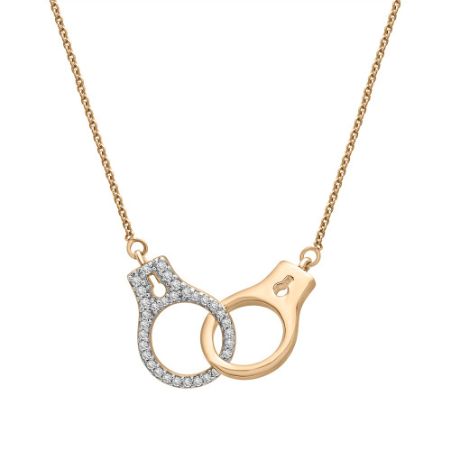 Diamond Handcuff Statement Necklace (1/6 ct. t.w.) in 14k Gold, 18" + 2" extender, Created for Macy's
