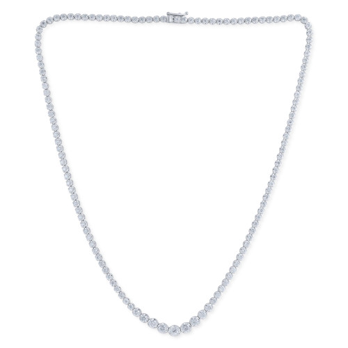 Diamond Graduated All-Around 18" Tennis Necklace (5 ct. t.w.) in 14k White Gold