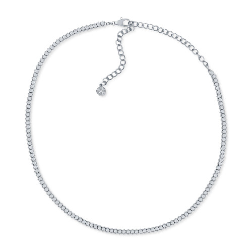 Diamond Choker Necklace (4 ct. t.w.) in 14k White Gold, 11-1/2 + 4" extender