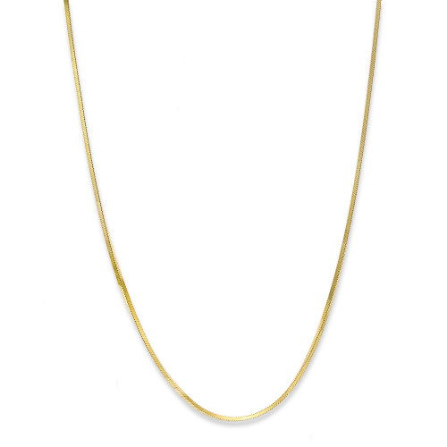18K Gold over Sterling Silver Necklace, 16" Thin Snake Chain Necklace