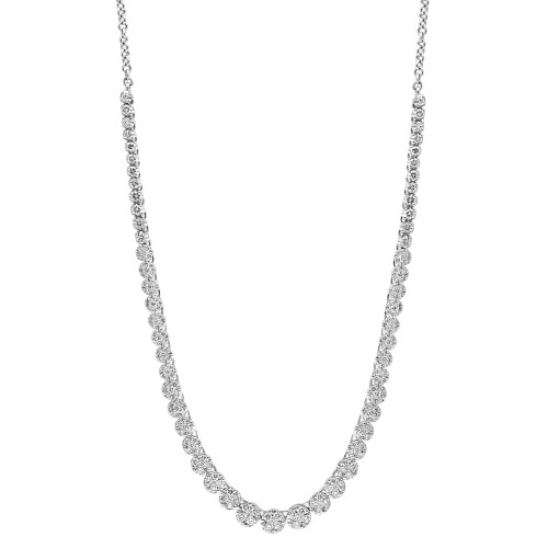 EFFY® Diamond Graduated 18" Statement Necklace (1-3/8 ct. t.w.) in 14k White Gold
