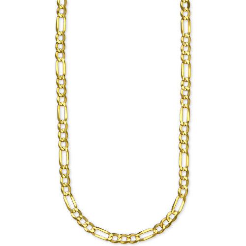 Figaro Link 28" Chain Necklace in 14k Gold