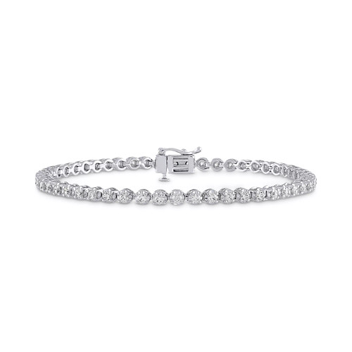 IGI Certified Diamond Tennis Bracelet (2 ct. t.w.) in 14k White gold or 14k Yellow Gold