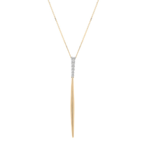 Diamond Spike 18" Pendant Necklace (1/4 ct. t.w.) in 14k Gold, Created for Macy's
