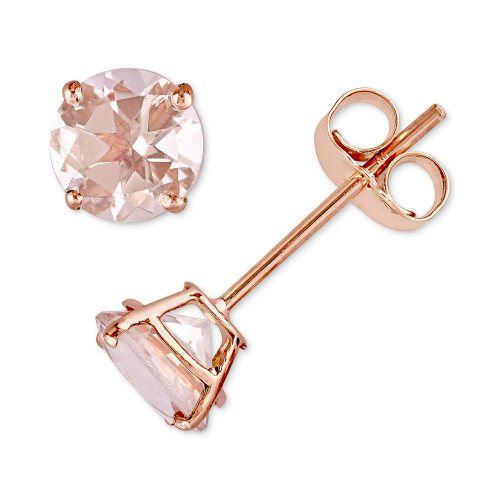 Morganite Solitaire Stud Earrings (1 ct. t.w.) in 14k Rose Gold