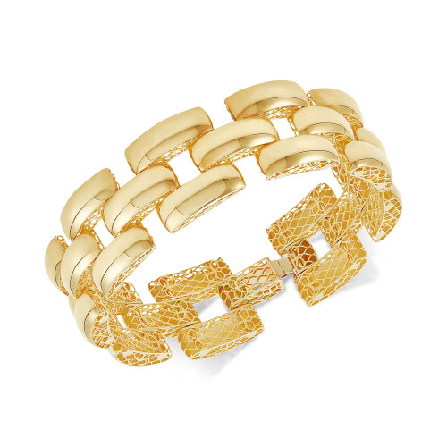 Stampato Panther Link Bracelet in 14k Gold