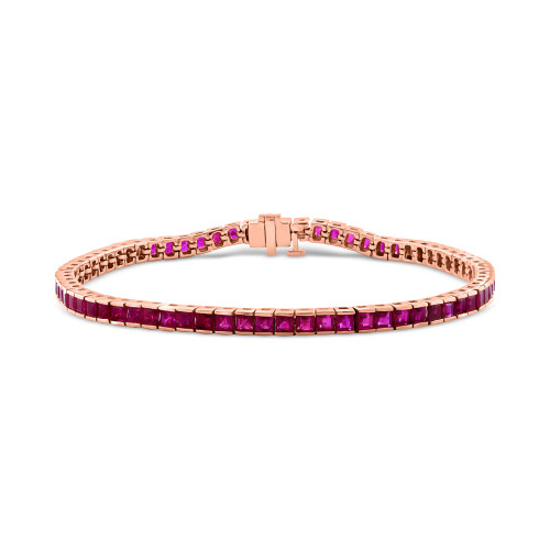 EFFY® Ruby Tennis Bracelet (7-1/3 ct. t.w.) in 14k Rose Gold