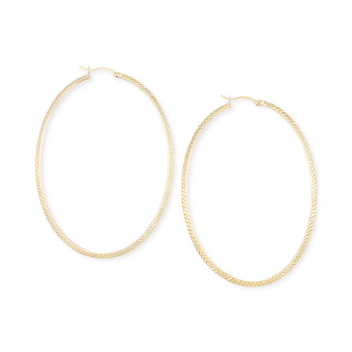 Large Oval Hoop Earrings in 14k Gold Vermeil (Also in Sterling Silver)