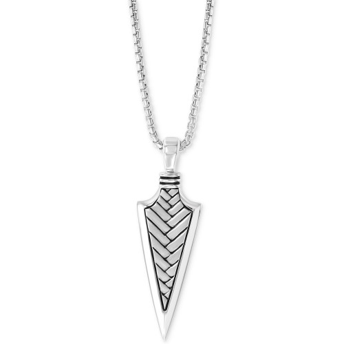 EFFY® Men's Arrow 22" Pendant Necklace in Sterling Silver