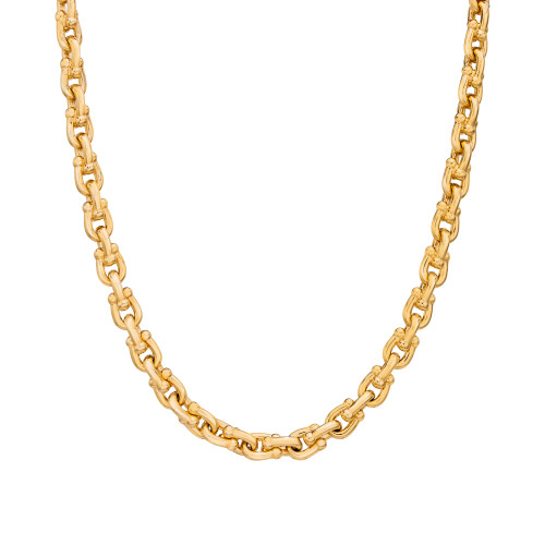 Horseshoe Link 18" Chain Necklace in 14k Gold-Plated Sterling Silver