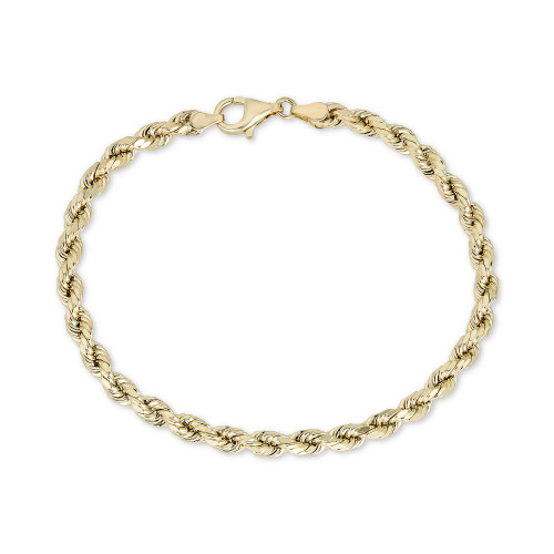 Rope Chain Bracelet in 10k Gold