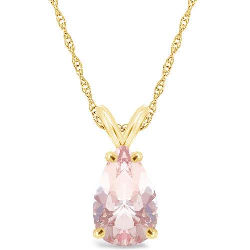 Morganite (2-5/8 ct. t.w.) Pendant Necklace in 14K Yellow Gold