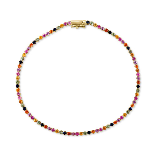 EFFY® Multi-Sapphire Tennis Bracelet (2-1/3 ct. t.w.) in 14k Gold (Also in Ruby)